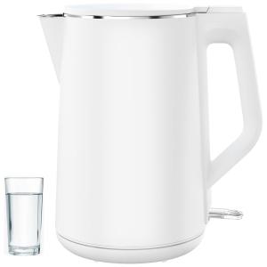 Chaleira Elétrica de 1.5L com Desligamento Automático, Aço Inoxidável, 1500W, Branca, 110v, ELEMORE HOME, Branco