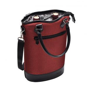 Bolsa Térmica Para Transporte de Vinhos Tirrinia até 2 Garrafas, Vermelha