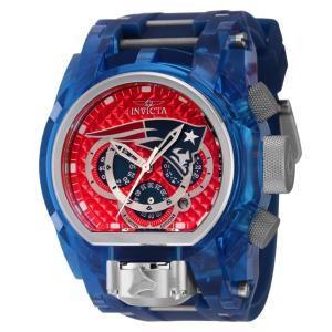 Relgio Masculino NFL New England Patriots - 52mm em Ao Cinza da Invicta: Exiba seu Esprito Esportivo com Estilo!