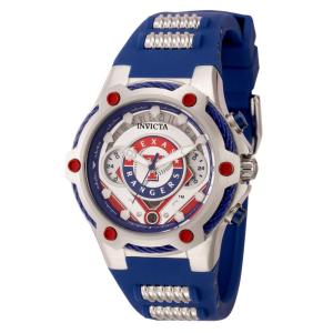 Relgio unissex MLB Texas Rangers - 40 mm. Ao. Azul 43539