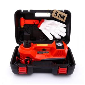 Macaco Elétrico 5 Toneladas 12V com Bomba de Pneu Integrada para Troca de Pneus de Emergência na Estrada - Trihelper