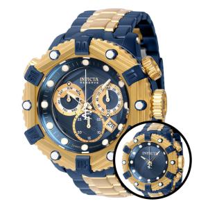 Relgio masculino reserva Huracan Shutter Swiss Ronda Z60 calibre - 53 mm. Azul escuro. Ouro 41739