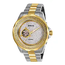 Relógio Masculino Automático Pro Diver 2,05 quilates com Diamante, Invicta 27739, Prata e Dourado