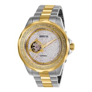 Relógio Masculino Automático Pro Diver 2,05 quilates com Diamante, Invicta 27739, Prata e Dourado