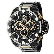Relógio Masculino Flying Fox, Invicta 38739, Preto, Prata e Dourado