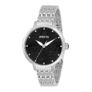 Relógio Feminino de Quartzo Wildflower, Invicta 31939, Prata e Preto