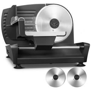 Fatiador de Frios Elétrico, Lâmina de Aço Inoxidável e Espessura Ajustável, 200W, 110v, HOUSNAT, Preto