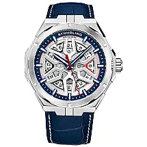 Relógio Masculino Automático, Resistente 50m, Marinho, STUHRLING 379.02, Azul Escuro