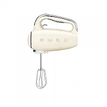 Batedeira Portátil SMEG Creme Retrô 9 Velocidades 220W Display LED Turbo Acessórios em Inox Bolsa de Armazenamento 110V