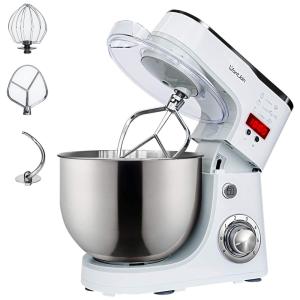 Batedeira Temporizador 1000W 5L 6 Velocidades, 110v, WANTJOIN, Branco