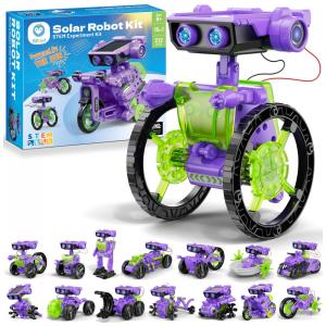 Sillbird Kit Robótico Solar STEM 15 em 1 com 212 Peças - Brinquedo Educacional para Crianças de 8 a 12 Anos, Energia Solar e Bateria