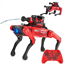Cachorro robô bombeiro Dingdongwu vermelho, 30 ações, controle por voz e controle remoto, brinquedo interativo infantil