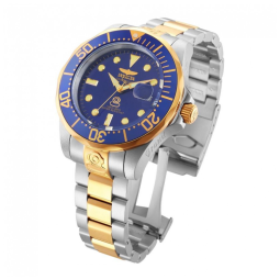 Relógio Masculino Automático Invicta Grand Diver 47mm em Aço com Detalhes Dourados ZG3049