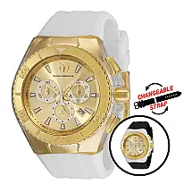 TechnoMarine Cruise Star Swiss Ronda 5040.D Calibre Relógio Masculino - 46,65 mm. Branco. Preto com alça intercambiável