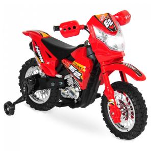 Moto Elétrica Infantil a Bateria 6V com Sons e Luzes, Idade Rec 3 a 6 Anos, BEST CHOICE PRODUCTS, Vermelho