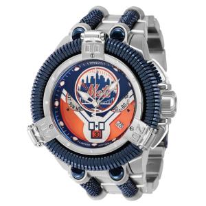 Relógio Masculino MLB New York Mets, Invicta 43149, Prata e Azul
