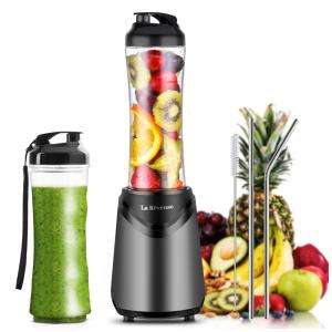 Liquidificador Portátil 550mL com Garrafa Esportiva, 300W, 110v, LA REVEUSE, Cinza