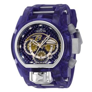 Relógio Masculino Invicta NFL Baltimore Ravens, Aço, Roxo 41549
