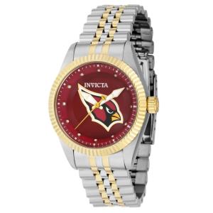 Relógio Feminino NFL Arizona Cardinals, Invicta 42549, Prata e Vermelho