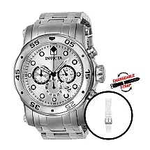 Relgio masculino profissional - 48 mm. Ao com ala intercambivel 23649