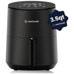 Air Fryer 3,5L com 8 Funções Predefinidas, Painel Digital de Vidro Temperado e Silenciosa, 110V 1500W, Nutricook, Preta