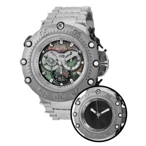 Relógio Masculino Subaqua Shutter com Mostrador Madrepérola Oyster e Metal, Invicta 32949, Prata