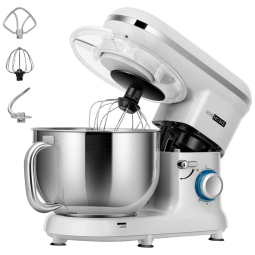 VIVOHOME Batedeira, Mixer, 650W 6 Velocidades 6L Prata 110V