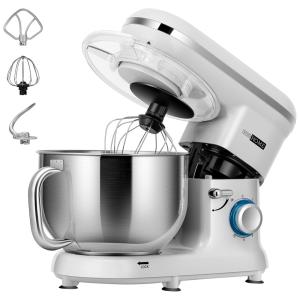 VIVOHOME Batedeira, Mixer, 650W 6 Velocidades 6L Prata 110V