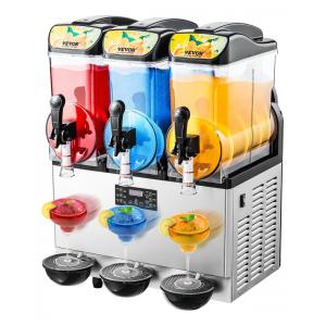 Máquina de Frozen Drink Comercial VEVOR, 3 Tanques Triplos de 15L, Aço Inoxidável, Ideal para Margaritas, Smoothies e Slushies