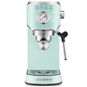 Máquina de Café Expresso CASABREWS CM5418 20 Bar, Cappuccino com Vaporizador de Leite, Aço Inoxidável, 1350W, Verde Pastel, 3,4 litros