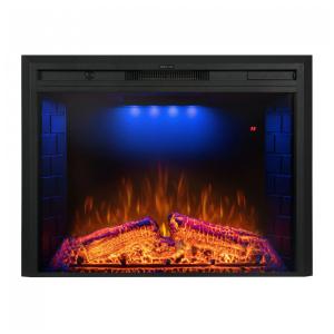 Lareira Elétrica de Embutir A62x78L com Proteção contra Superaquecimento e Chamas Ajustavel, 110V 1500W, Benrocks, Preta