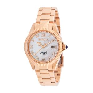 Relógio Feminino Angel com Mostrador em Madrepérola, Invicta 36059, Ouro Rosa