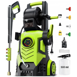 Lavadora de Alta Pressão FOTING Amarelo Tela Touch Ajustável 8 Níveis 5000 PSI 86 cm Altura