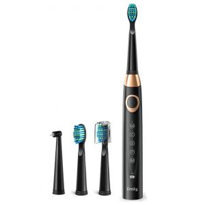 Escova Dental Elétrica Sonic 5 Modos 4 Cabeças, DNSLY TB 508, Preto