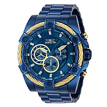 Relógio Masculino com Pulseira de Aço Inoxidável, Invicta Bolt, Azul 38959