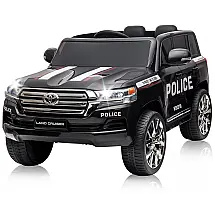 Carro Elétrico Infantil a Bateria Policial com Controle Remoto, Faróis de LED e Portas Duplas, 12V, SXYCMY