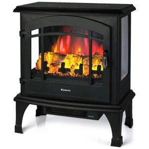 Lareira Elétrica Realista Portátil, 1400W, TURBRO Suburbs TS23, Preto
