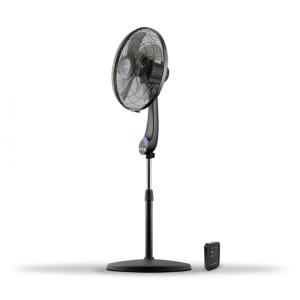 Ventilador Pedestal 5 Lâminas, Estilo Moderno com Controle Remoto, 5 Velocidades, Silencioso, Temporizador 7H e Altura Ajustável, 110V 60W