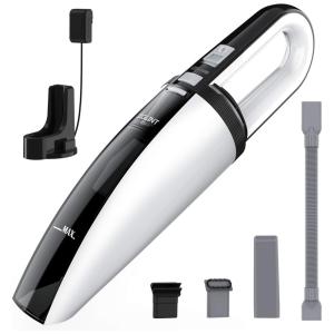 Aspirador de Pó Automotivo Portátil Leve Recarregável e Suporte para Carro Residência Baixo Ruído, ZIGLINT Y8, Branco