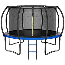 Cama Elástica Reforçada até 181 kg, Tamanho 3,65 Metros, Kiivakii, Azul
