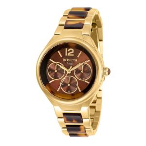 Relógio Feminino de Quartzo Angel, Invicta 32069, Dourado e Marrom