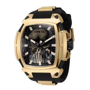 Relgio masculino Marvel Punisher - 53 mm. Ouro. Preto 43169