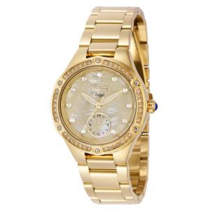 Relgio feminino anjo com mostrador em madreprola - 35 mm. Ouro 40369