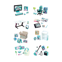 Blind Box, Caixa Surpresa, Re-Ment Miku Miku Room Transforme sua Decoração em um Sonho de Fã de Hatsune Miku!