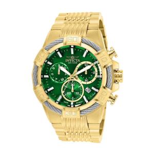 Relógio Masculino de Quartzo Bolt, Invicta 25869, Dourado e Verde
