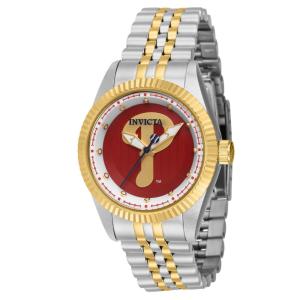 Relógio Feminino MLB Philadelphia Phillies, Invicta 42969, Prata, Dourado e Vermelho