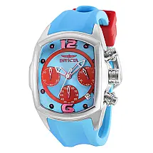Relgio Lupah Feminino - 36mm. Vermelho. Azul Claro ZG-36969