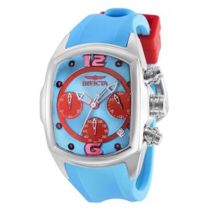 Relgio Lupah Feminino - 36mm. Vermelho. Azul Claro ZG-36969