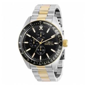 Relógio Masculino Invicta Aviator Storm 45mm em Aço com Detalhes Dourados - Modelo 38969