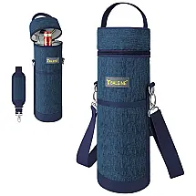 Bolsa Térmica Para Transporte de Vinhos BALEINE até 1 Garrafa, Azul
